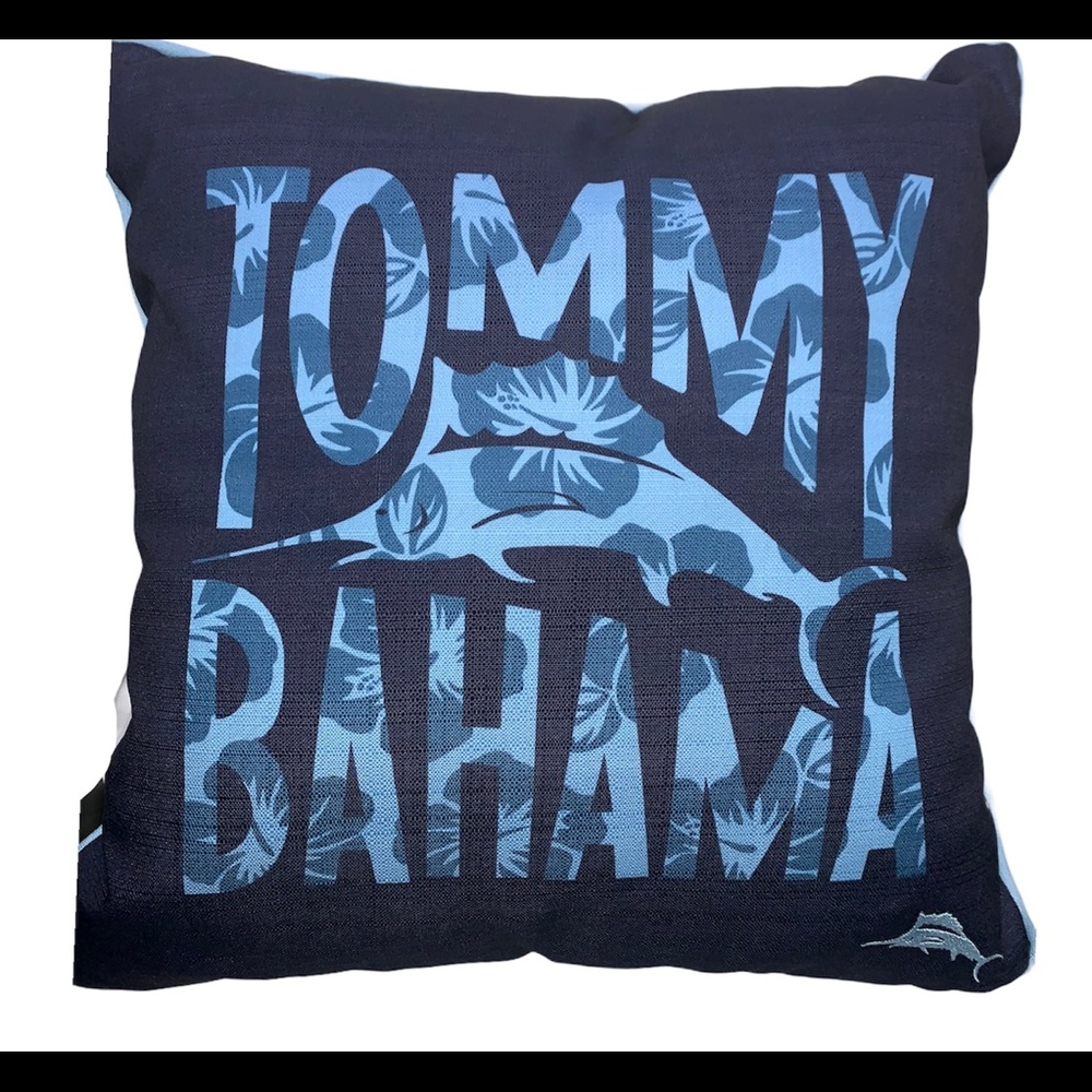 Tommy Bahama Indoor Outdoor Blue Pillow 20x20